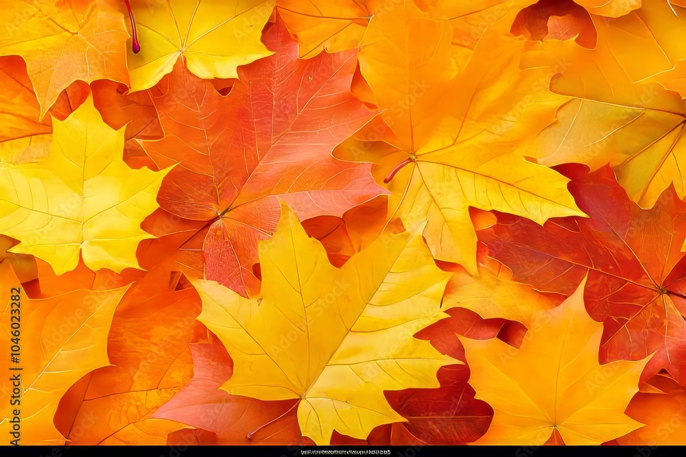 Golden Hour Hues A Vibrant Tapestry of Crimson, Orange, and Yellow Autumn Maple Leaves Close-Up Golden Hour Hues A Vibrant Tapestry of Crimson, Orange, and Yellow Autumn Maple Leaves Close-Up