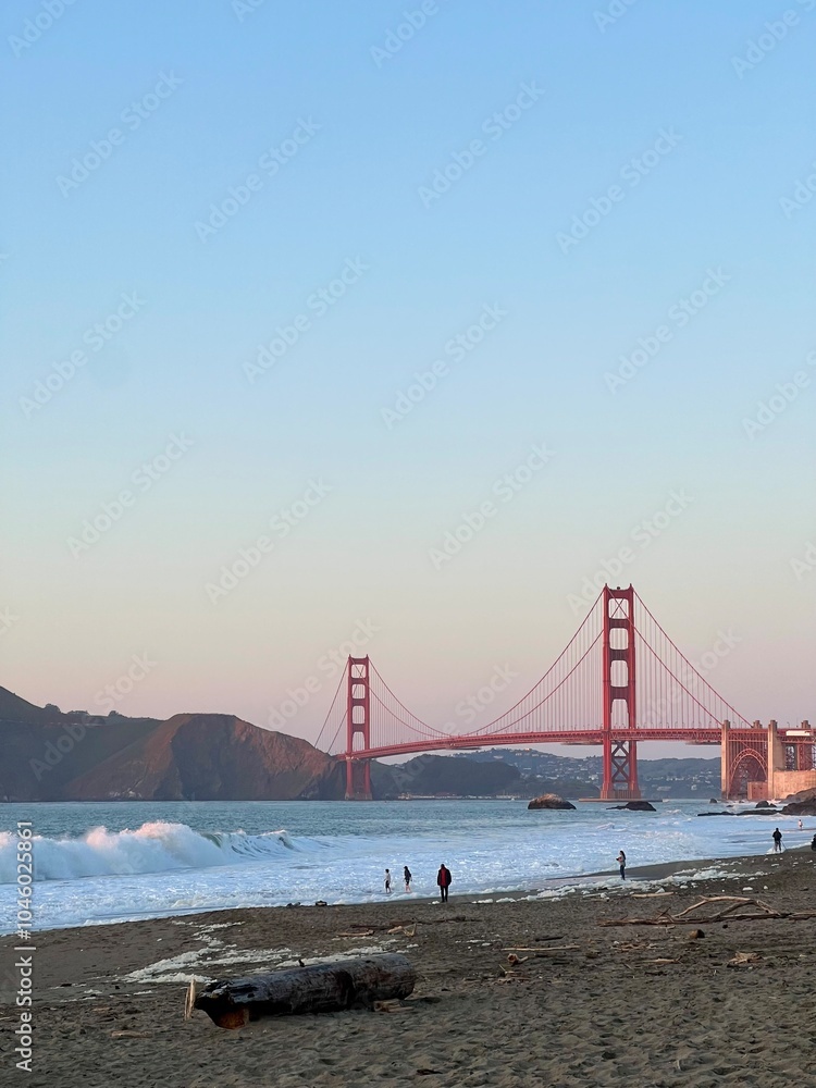 Obraz premium Sunset at Baker Beach, San Francisco