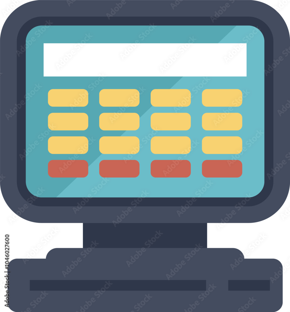 Point of sale terminal waiting to process payment from customer with credit card Point of sale terminal waiting to process payment from customer with credit card