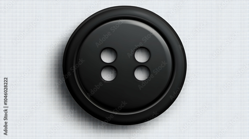 Seamless Black Button with Four Holes on Seamless Black Button with Four Holes on