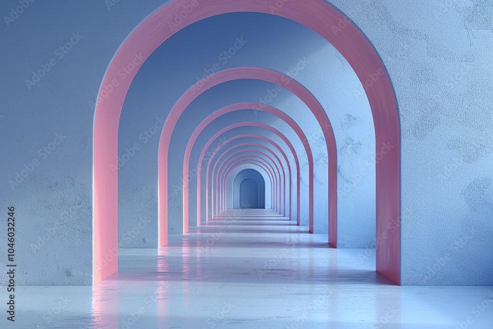 Arch design in a minimalist style, serving as an abstract wallpaper or background. Generative AI Arch design in a minimalist style, serving as an abstract wallpaper or background. Generative AI