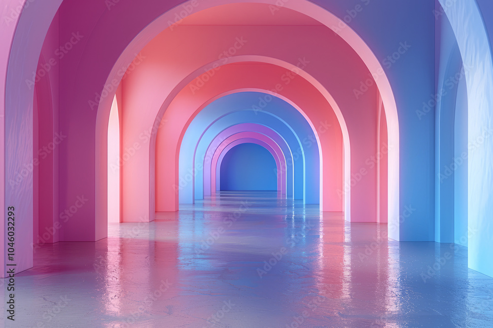 Arch design in a minimalist style, serving as an abstract wallpaper or background. Generative AI Arch design in a minimalist style, serving as an abstract wallpaper or background. Generative AI