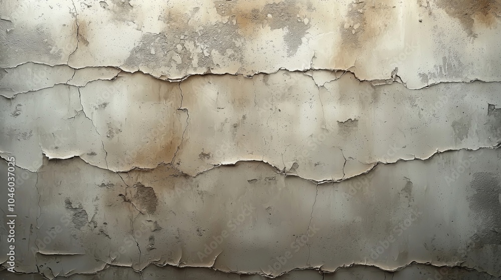 Obraz premium A Detailed View of a Weathered and Cracked Wall Surface
