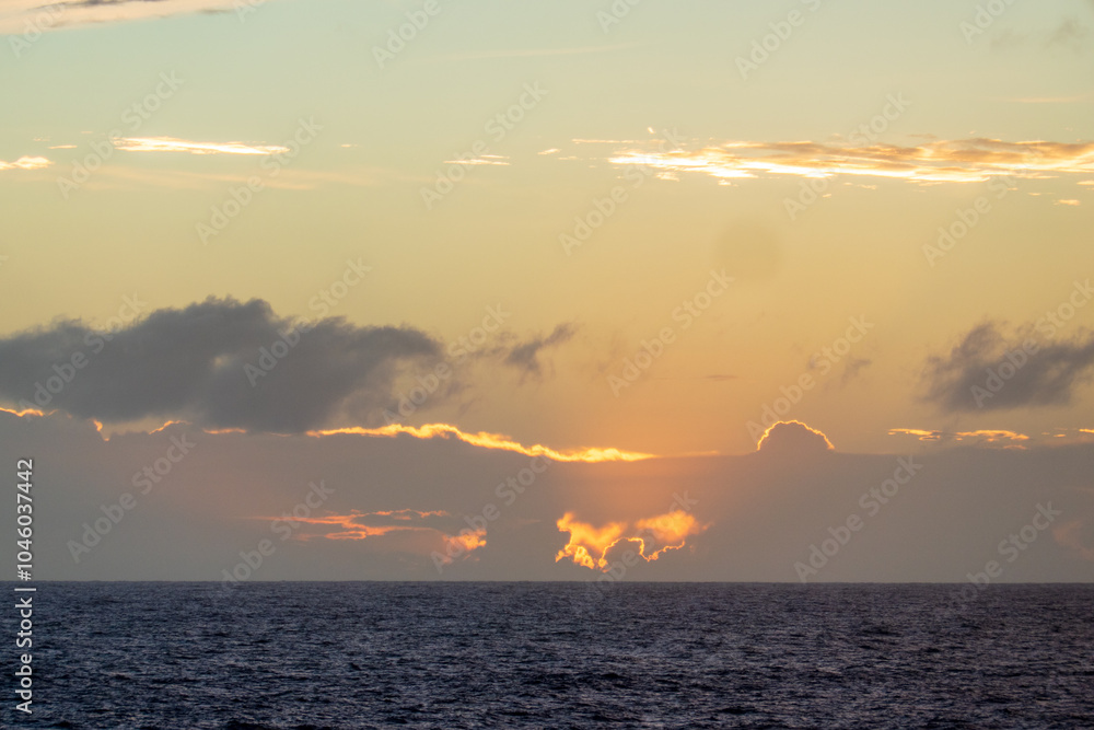 A Hawaiian Sunset over the Pacific Ocean A Hawaiian Sunset over the Pacific Ocean