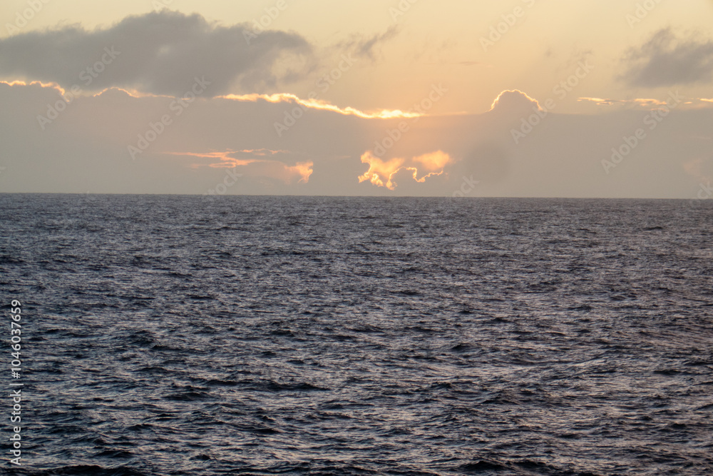 A Hawaiian Sunset over the Pacific Ocean