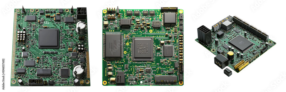 PNG High-Tech Circuit Boards for Electronics Innovation Isolated on Transparent Background PNG High-Tech Circuit Boards for Electronics Innovation Isolated on Transparent Background