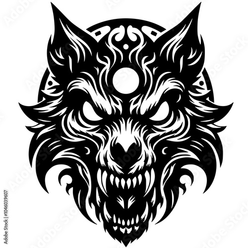 Wolf head artwork vector design