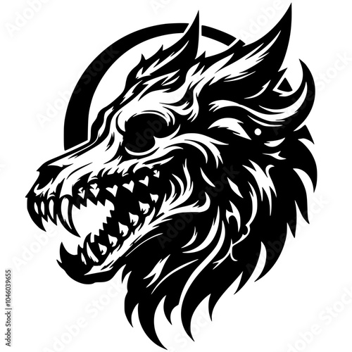 Wolf ghost head