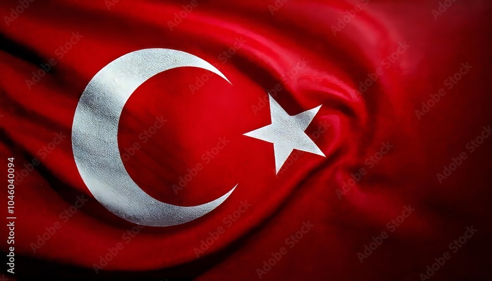 Obraz premium Turkish flag background.