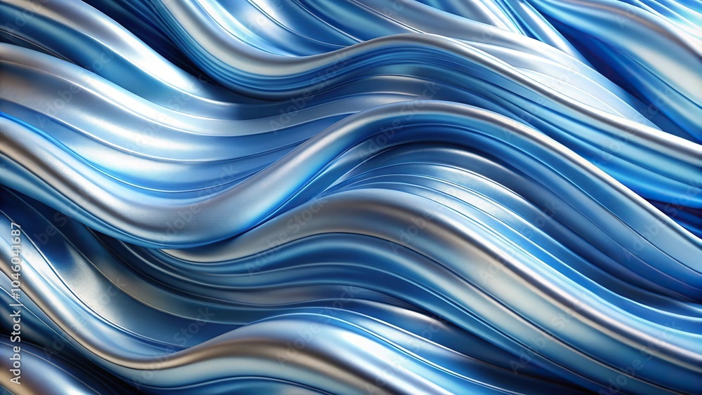 wave of fabric on blue and white background from high angle view wave of fabric on blue and white background from high angle view