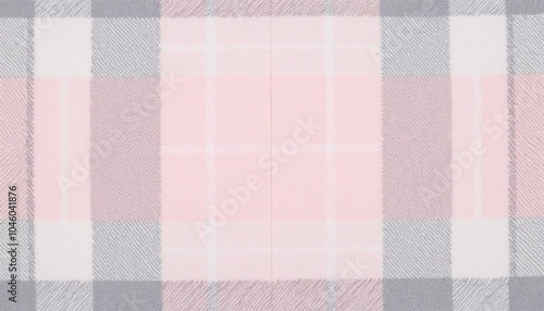 Soft woolen plaid texture background, gentle and warm, light gray and soft pink with a cozy plaid design