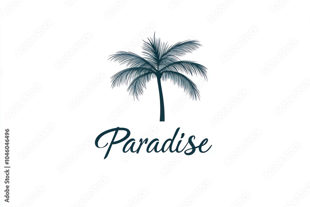 Bright and colorful paradise logo design featuring palm trees, ocean waves, and a sunset with vibrant hues, conveying a sense of relaxation and tropical bliss. Bright and colorful paradise logo design featuring palm trees, ocean waves, and a sunset with vibrant hues, conveying a sense of relaxation and tropical bliss.