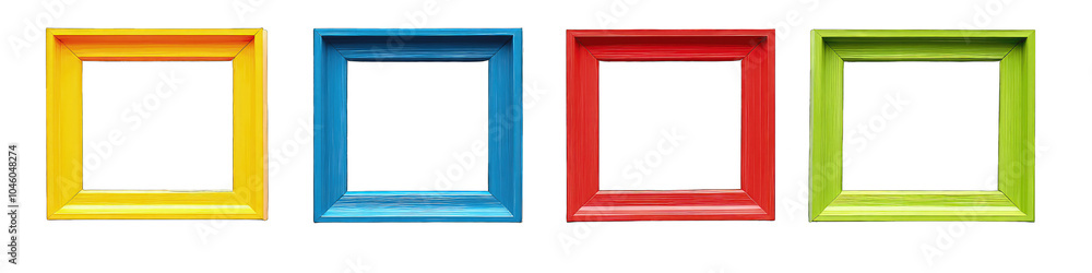 Collection of color carved wooden frame, Photo frame isolated on transparent background Collection of color carved wooden frame, Photo frame isolated on transparent background