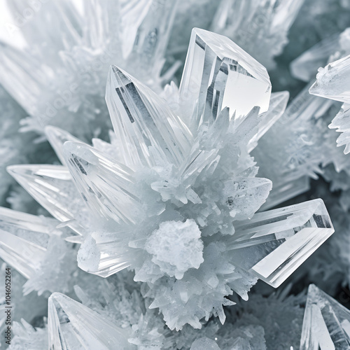 Close-up of sodium chloride crystals