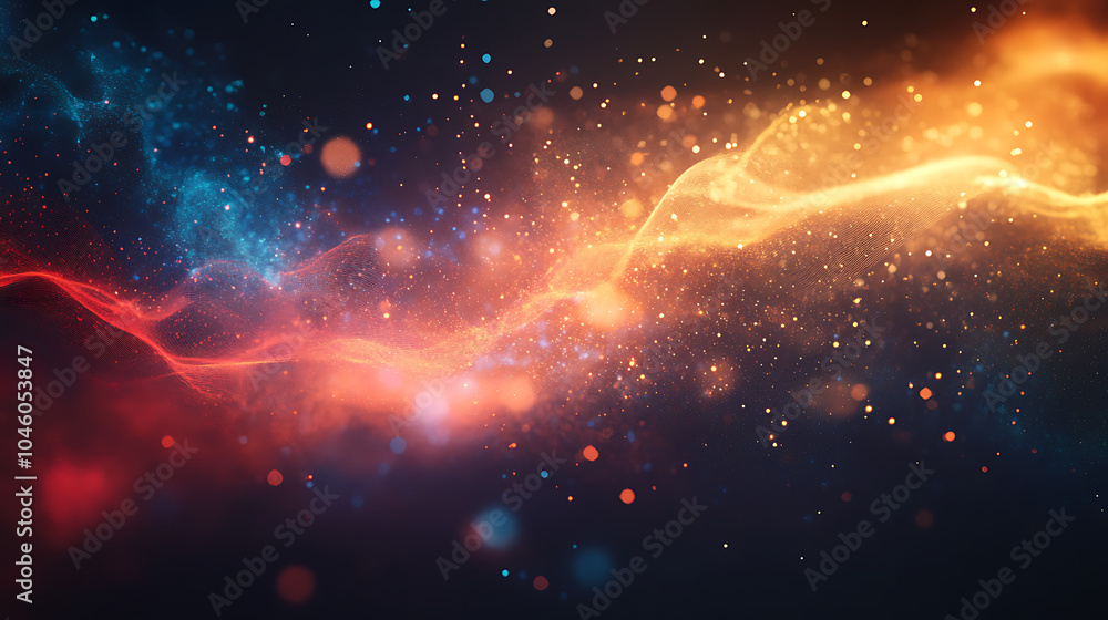 Obraz premium Technology Particle Abstract Background