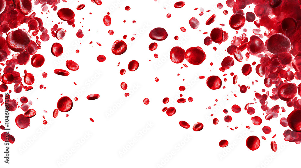 blood cells wave on white background blood cells wave on white background