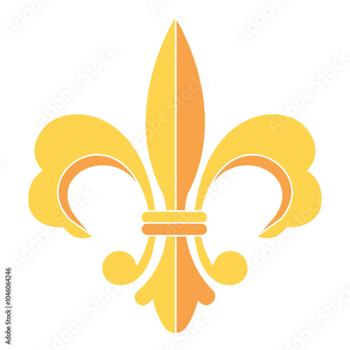 Fleur de lys coat of arms symbol icon Vector