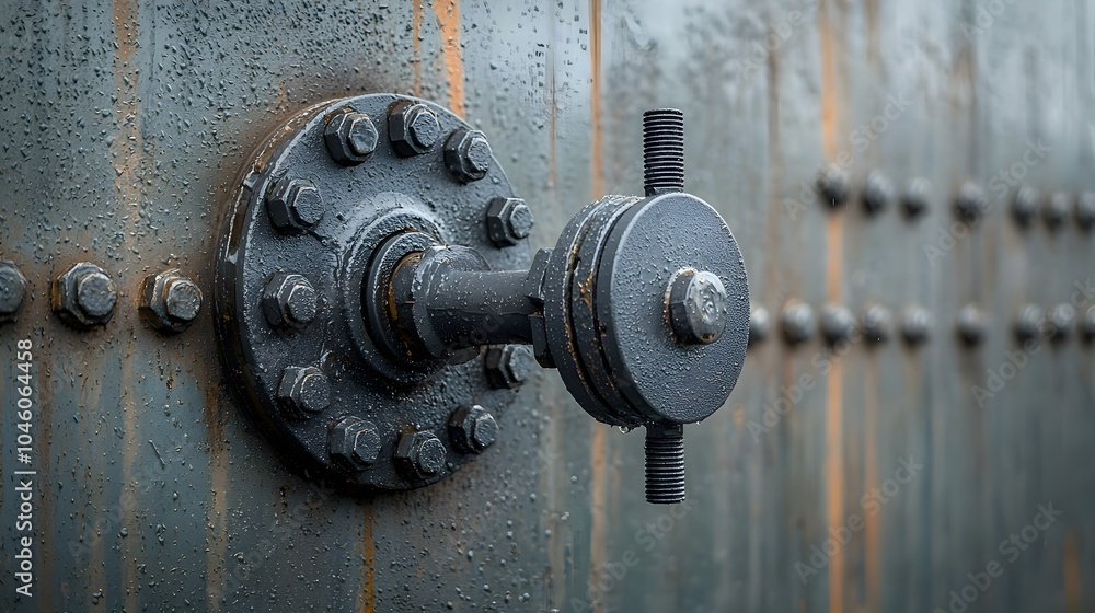 Detailed Close up Shot of a Refinery Valve with Fuel Surging Through at High Pressure Showcasing the Intricate Glistening Metal Texture and Industrial Components Detailed Close up Shot of a Refinery Valve with Fuel Surging Through at High Pressure Showcasing the Intricate Glistening Metal Texture and Industrial Components