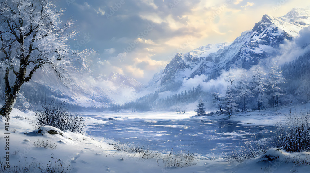 Obraz premium snow landscape