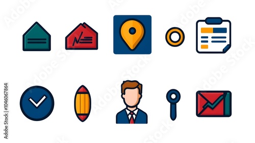 Comprehensive set of sleek and professional line style icons designed for data analysis optimization surveys and statistical visualizations on digital platforms and software applications