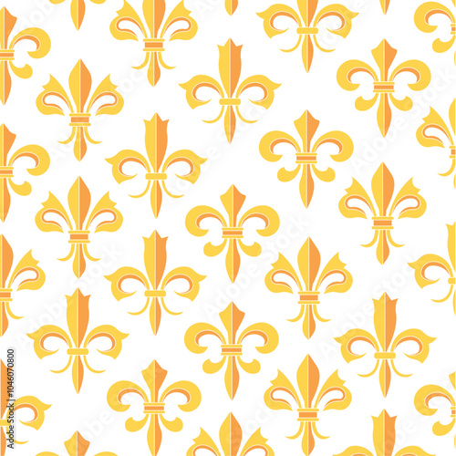 Fleur de lys symbol pattern background Vector