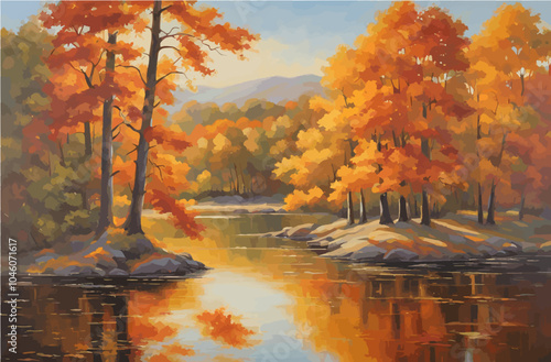autumn landscape in the park