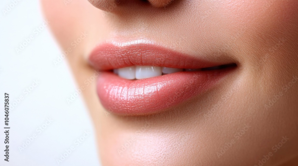 Obraz premium Close-Up of Beautiful Lips