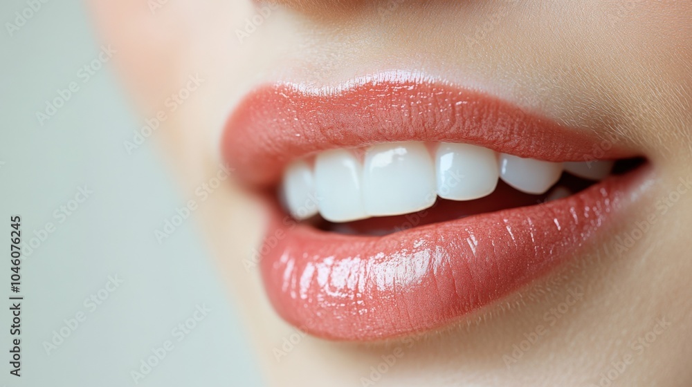 Fototapeta premium Close-up of Healthy Lips and Smile