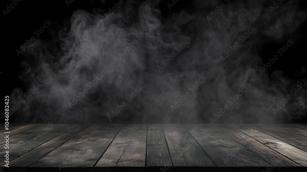 black smoke isolated on a wooden table black smoke isolated on a wooden table