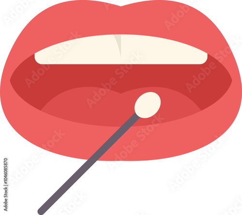 Medical professional taking saliva sample with cotton swab for analysis or dna test