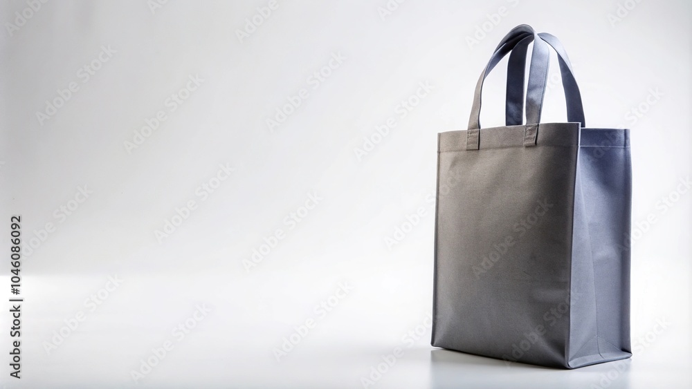 Spunbond gray bag isolated on white background Spunbond gray bag isolated on white background