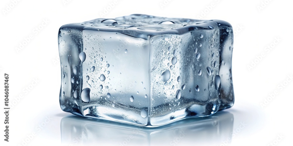 square ice cube isolated on white background square ice cube isolated on white background