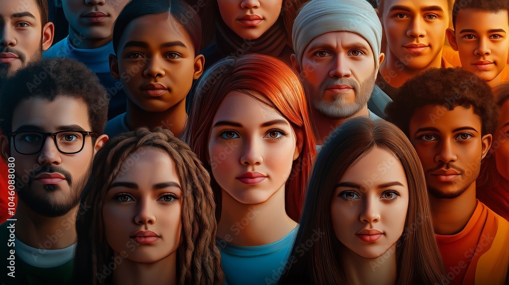 happy multiethnic group of people smiling happy multiethnic group of people smiling