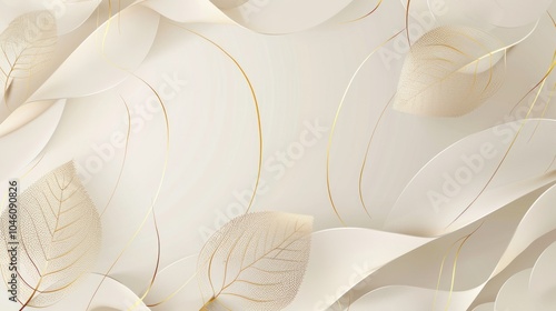 Abstract Golden Leaves