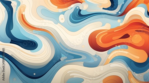 Depict vector abstract patterns inspired by music and sound, translating auditory sensations into visual form