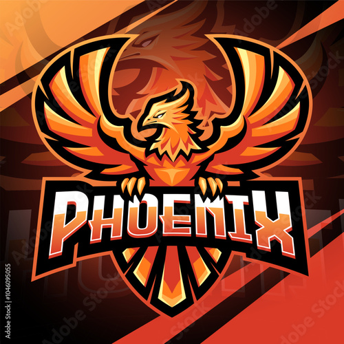 Phoenix esport mascot logo design