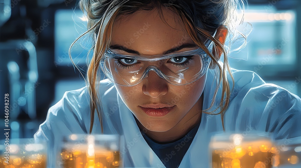 Scientist Analyzing Samples in Laboratory Setting Scientist Analyzing Samples in Laboratory Setting