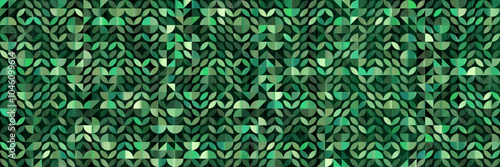 Emerald Mosaic: A Geometric Nature Design