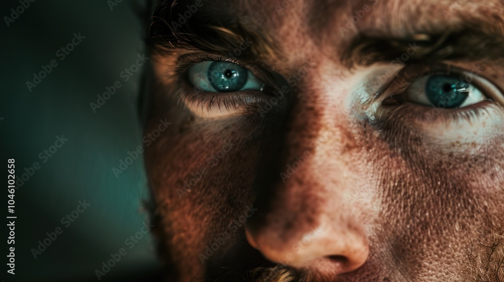 Close-up Portrait of a Man's Eyes Close-up Portrait of a Man's Eyes