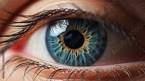 Macro photography of a gray eye with visible iris and pupil