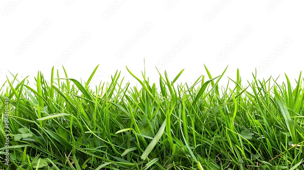 Green field of grass isolated on white background Green field of grass isolated on white background