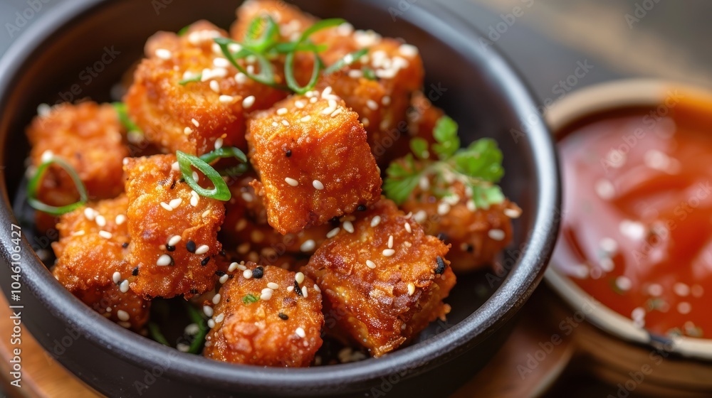Crispy Fried Tofu with Sesame Seeds Crispy Fried Tofu with Sesame Seeds