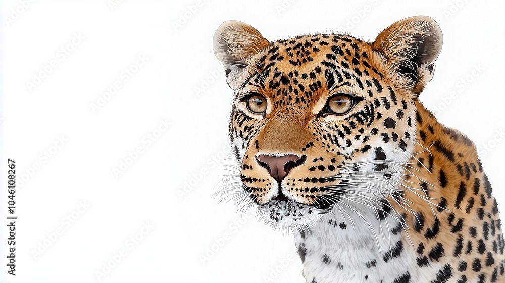An Intricate Portrait of a Leopard Capturing Its Wild Essence An Intricate Portrait of a Leopard Capturing Its Wild Essence