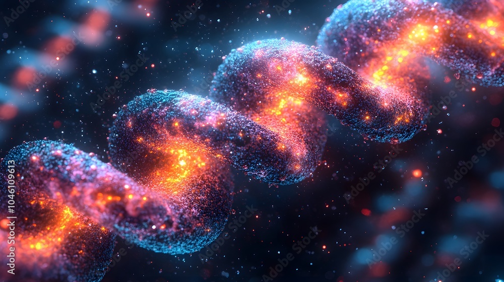 Colorful Abstract Representation of DNA Structure Colorful Abstract Representation of DNA Structure