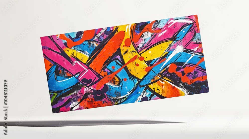 Fototapeta premium Colorful Graffiti Art Mockup on Street Wall