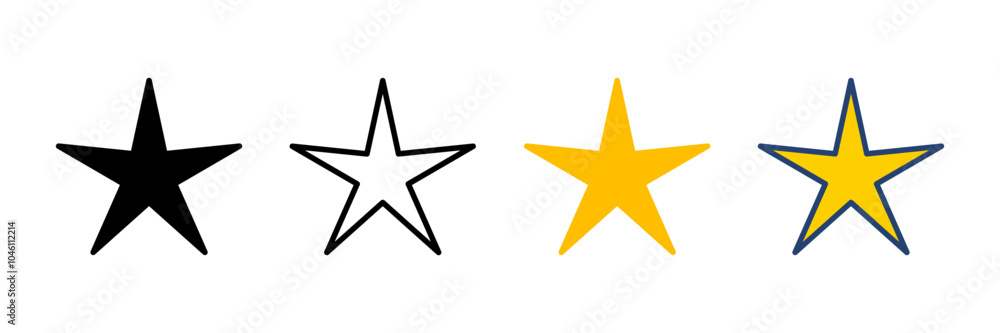 Obraz premium Star Icon vector. rating icon vector. favourite star icon