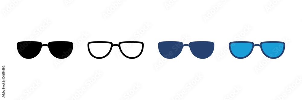 Glasses icon vector. Glasses vector icon Glasses icon vector. Glasses vector icon