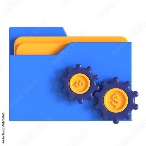 project management 3d icon illustration