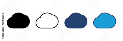 cloud icon vector. cloud vector icon