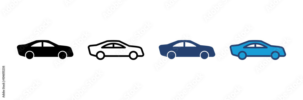 Fototapeta premium Car icon vector. car vector icon. small sedan